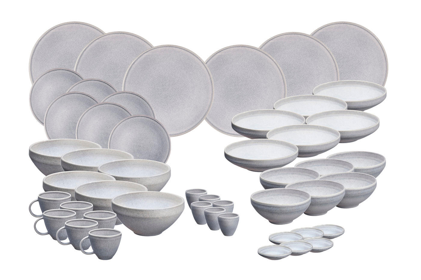 KOMPLETTSERVICE Stone - 48er-Set - Mondgrau - Grau, Keramik (1/1/1cm) - Björn