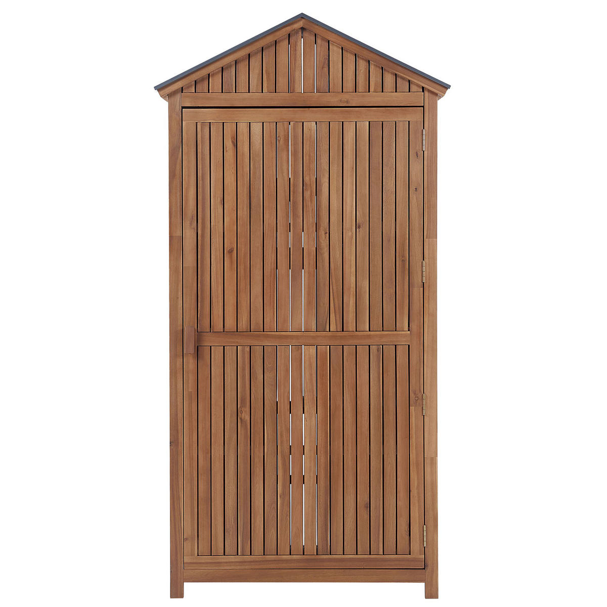 ZAHRADNÍ SKŘÍŇ Akáciové dřevo hnědá 200/100 cm Savoca - šedá/hnědá, dřevo (100/200/40cm) - Beliani