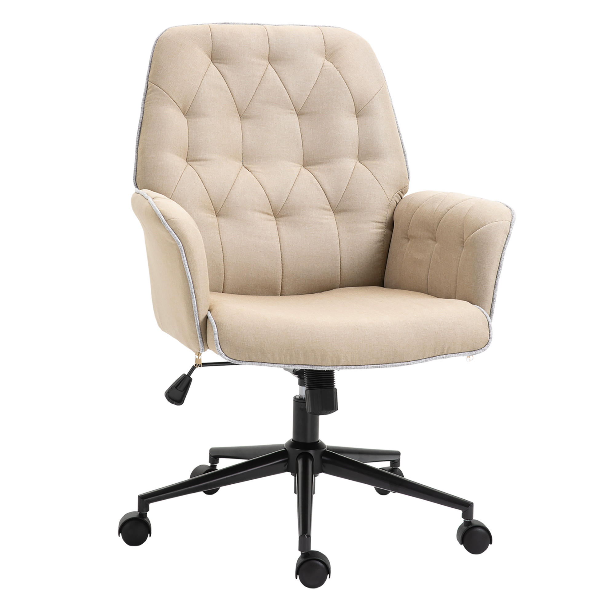 BÜROSTUHL, Schaumstoff, Beige - Beige, Kunststoff (69/90/66cm) - Vinsetto