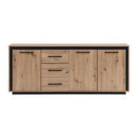 SIDEBOARD - 180 cm x 40 cm - Holz, Platte - Naturfarben Hell NALAMANE - Naturfarben, Holz (180/75/40cm) - Vente-Unique