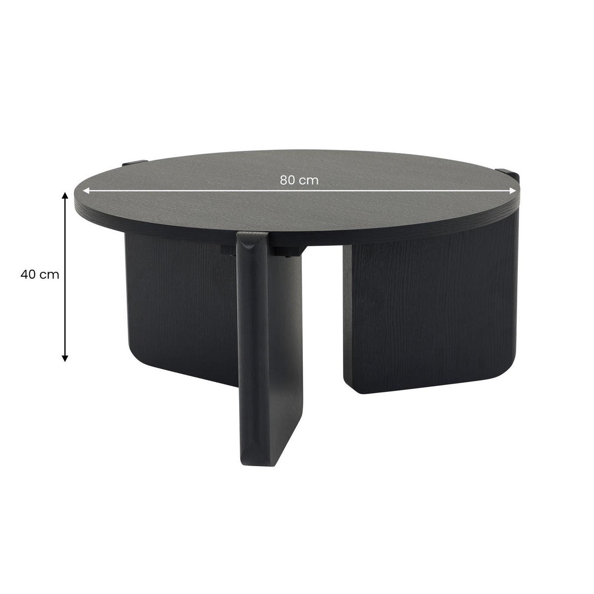 COUCHTISCH KALI schwarz - Schwarz, Holzwerkstoff (80/80/40cm) - IDIMEX