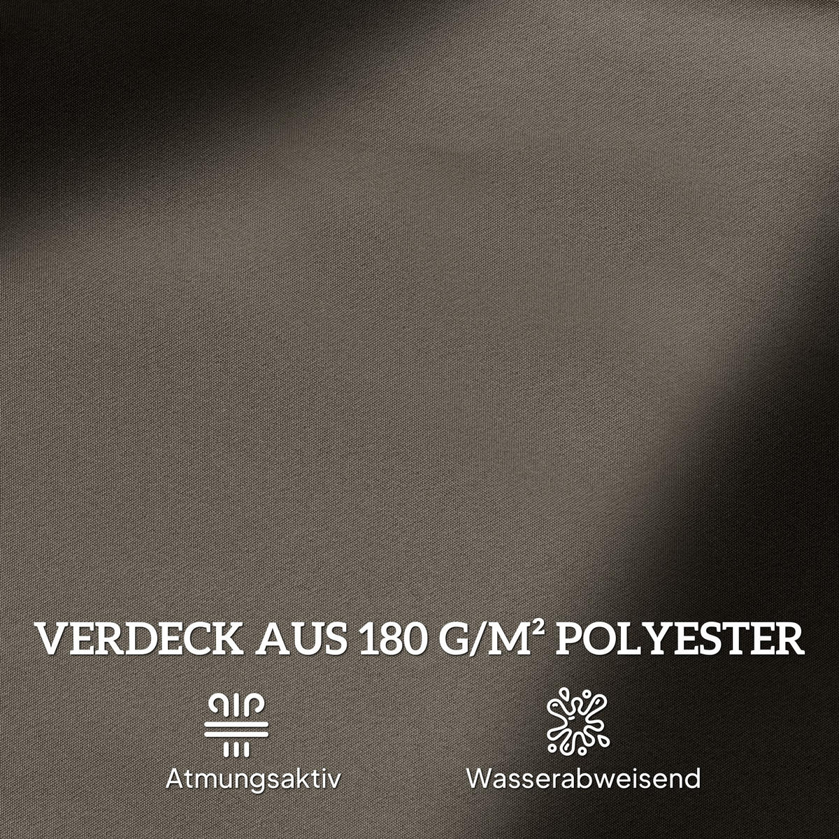 SONNENSCHIRM, Gartenschirm, Marktschirm, Doppelsonnenschirm, Terrassenschirm, Dunkelgrau, Oval - Dunkelgrau, Metall (270/460cm) - Outsunny