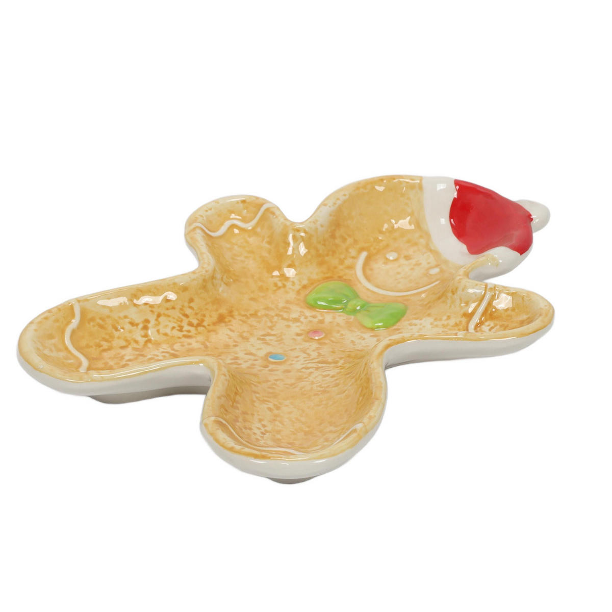 SERVIERPLATTE Lebkuchenfigur Cookie 19/22/3 cm - Beige, Keramik (22/3/19cm) - Home Styling Collection