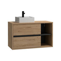 EINZELWASCHTISCH - 100 cm x 45.5 cm - Holz, Platte - Naturfarben Hell - PURNAL - Naturfarben, Holz (100/60/45.5cm) - Vente-Unique