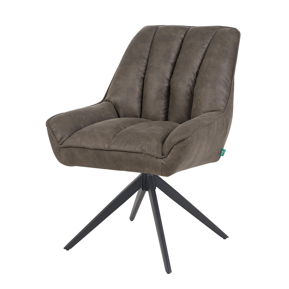 DREHSTUHL Mika-Zoe 2er-Set - Taupe/Schwarz, Textil/Metall (60/88/68cm) - DUBI Möbel