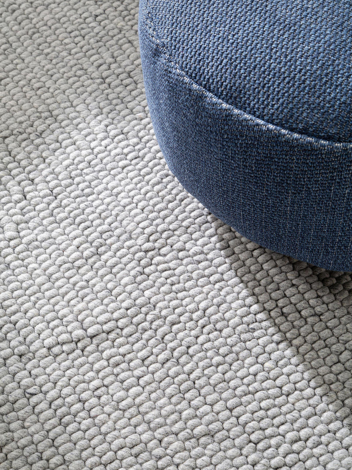 WOLLTEPPICH Beads Grau 80x150 cm - Grau, Textil (80/150cm) - benuta Pure