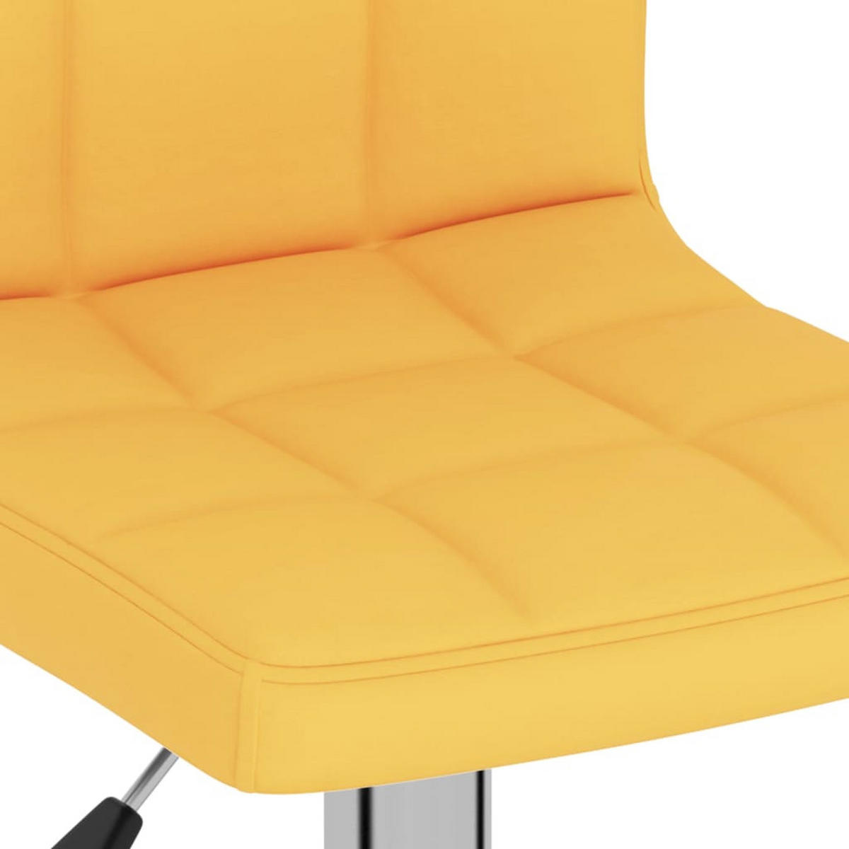 BARHOCKER 2er set Senfgelb Stoff - Gelb/Silberfarben, Textil/Metall (47/111/40cm) - vidaXL