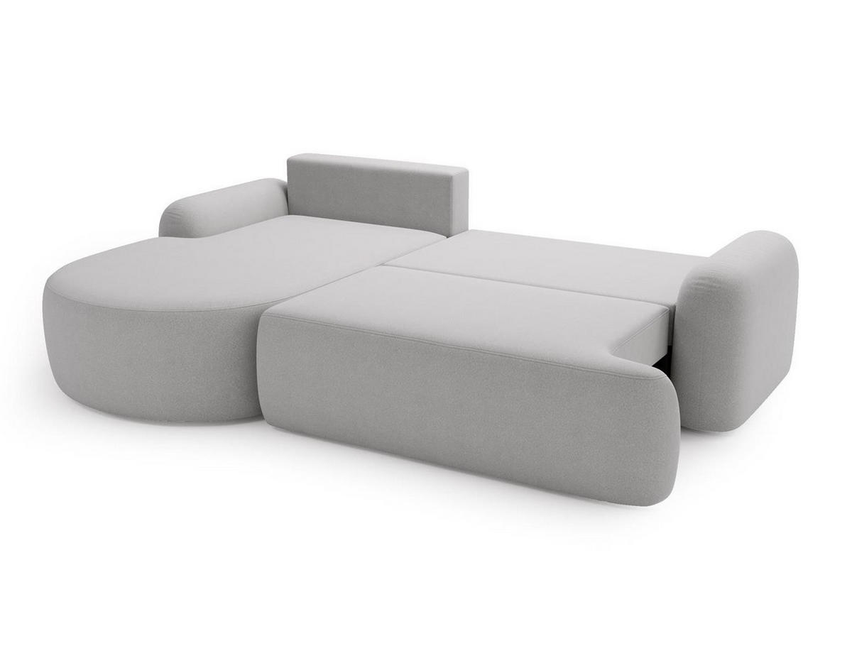 ECKSOFA L Form Boucle OLIO Grau - Grau, Holzwerkstoff (261/177cm) - Compleo24