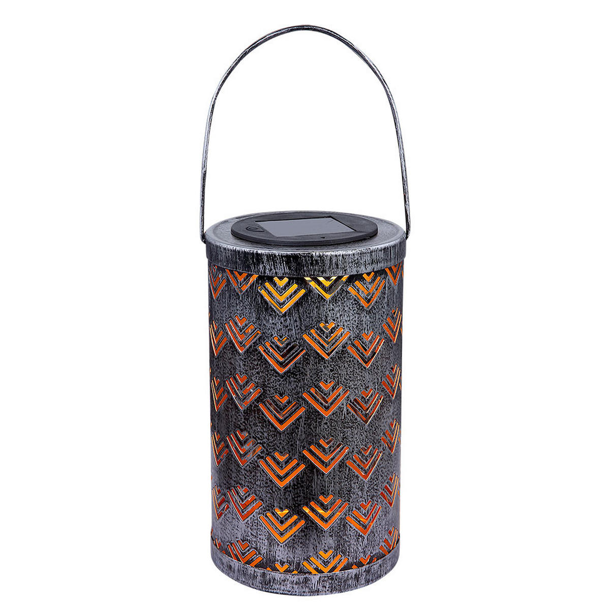 LED AUSSENLEUCHTE Silber Metall antik - Silberfarben, Metall (11/11/19cm) - Globo Lighting