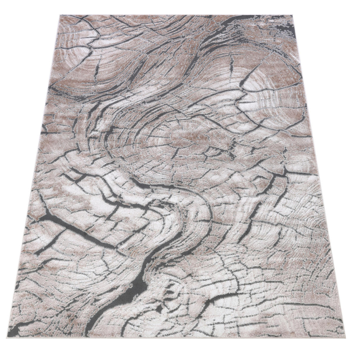 TEPPICH COMO Hellbeige 160/230 cm - Hellbraun, Kunststoff (160/230cm) - Tapiso