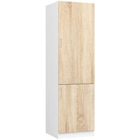 DULAP ÎNALT Alb, stejar Sonoma 205/60/55 - alb, compozit lemnos (60/205/55cm) - RAUMHIRSCH FURNITURE