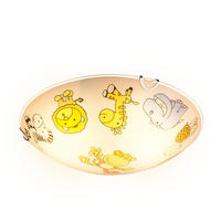 LED DECKENLEUCHTE KIDDY Glas Bunt - Multicolor, Glas (30/30/6.5cm) - Globo Lighting