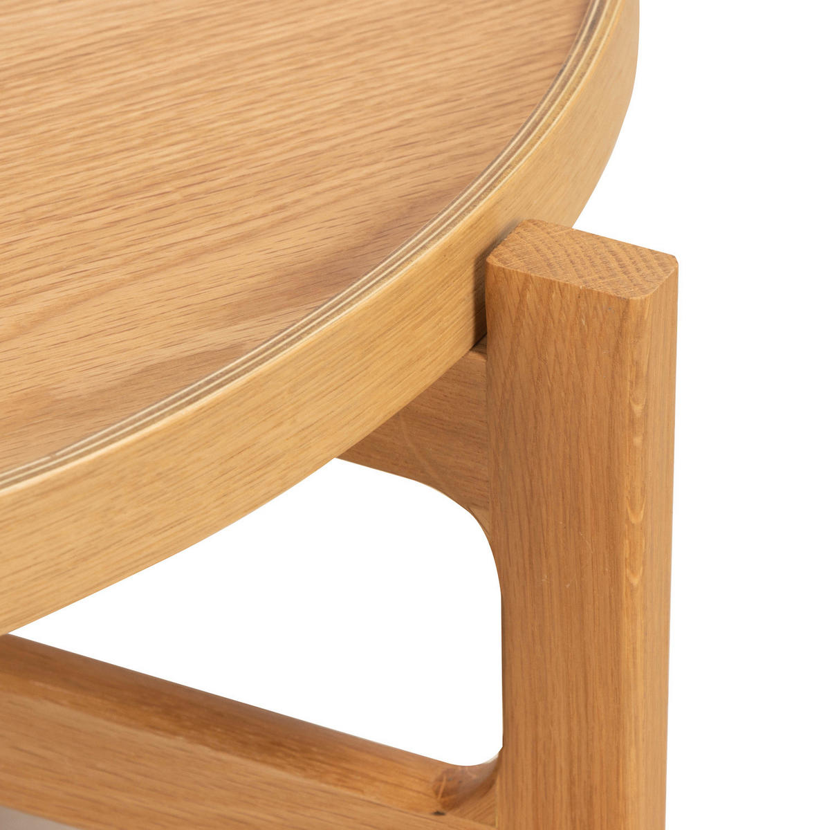COUCHTISCH - Echtholzfurnier - Eiche - Braun, Holzwerkstoff (94/94/38cm) - home24