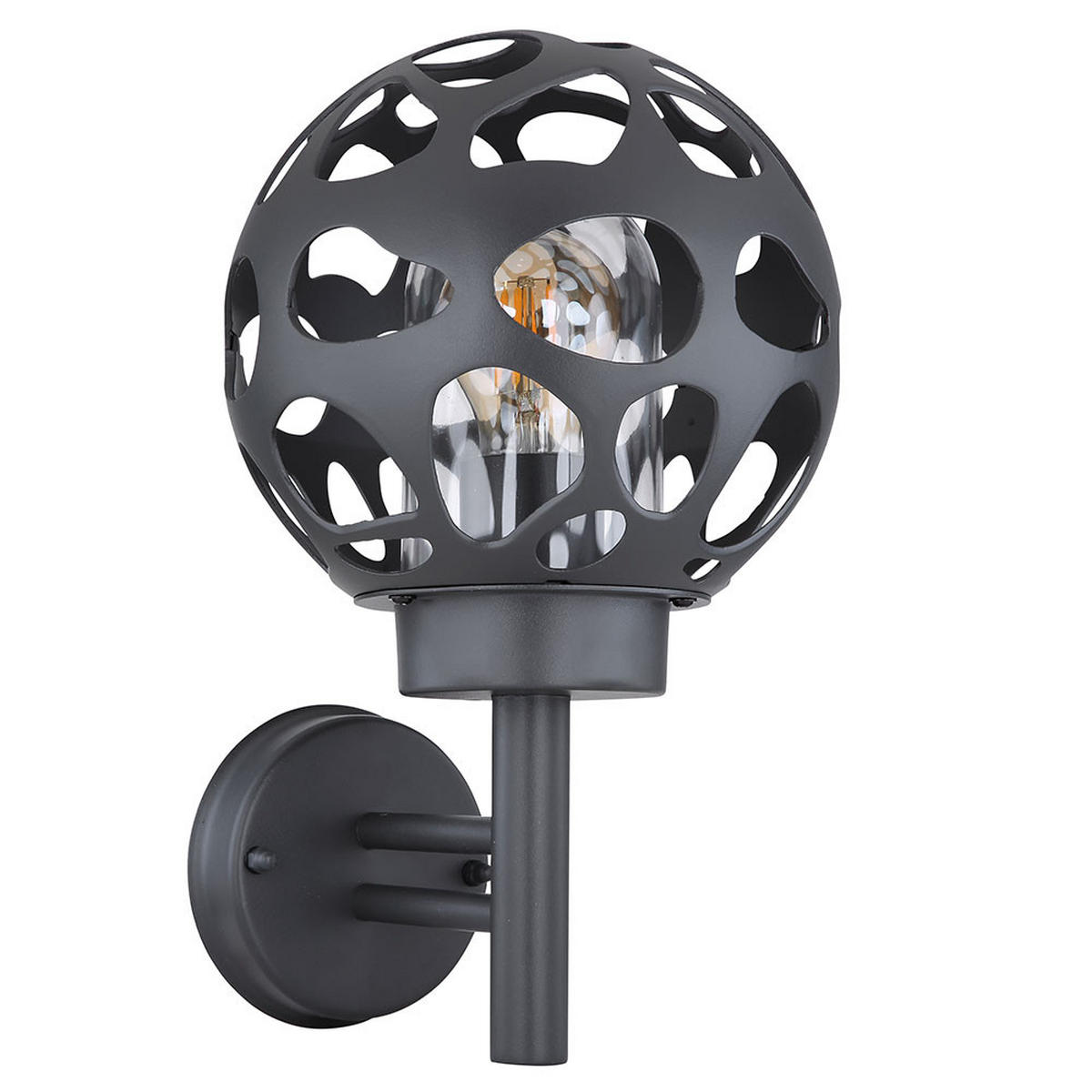 AUSSEN-WANDLEUCHTE Edelstahl Anthrazit - Anthrazit, Metall (20/32.7/22.5cm) - Globo Lighting