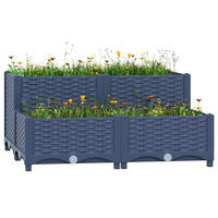 HOCHBEET 80x80x38 cm Polypropylen - Grau, Kunststoff (80/38/80cm)