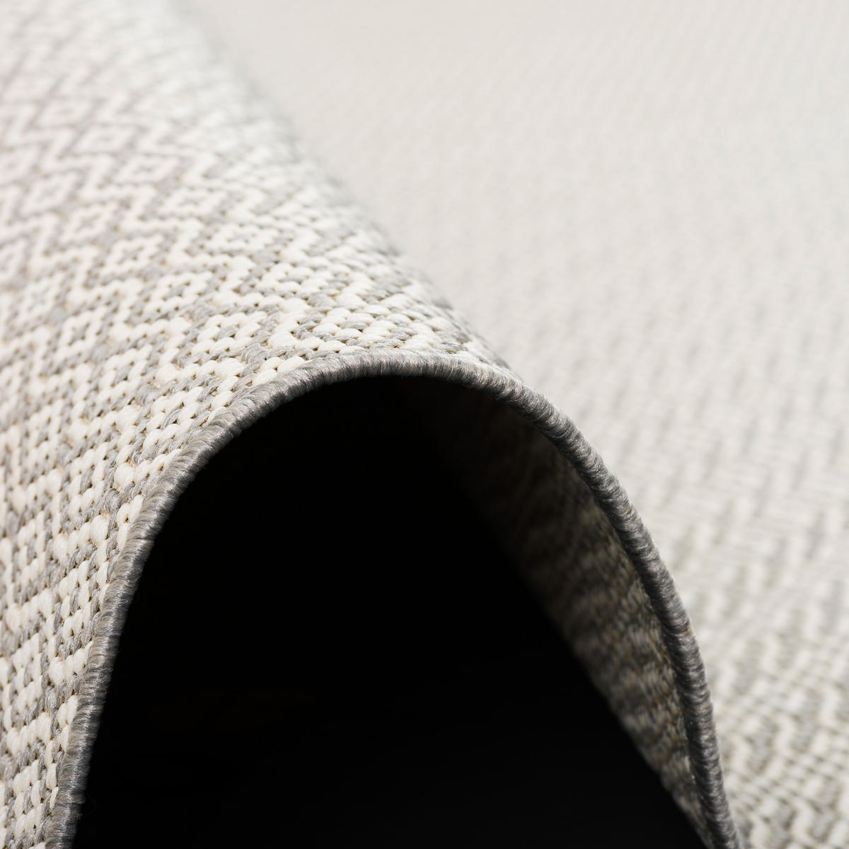 IN- UND OUTDOOR TEPPICH FLACHGEWEBE CARPETTO - Silberfarben/Creme, Textil (200/290cm) - Pergamon