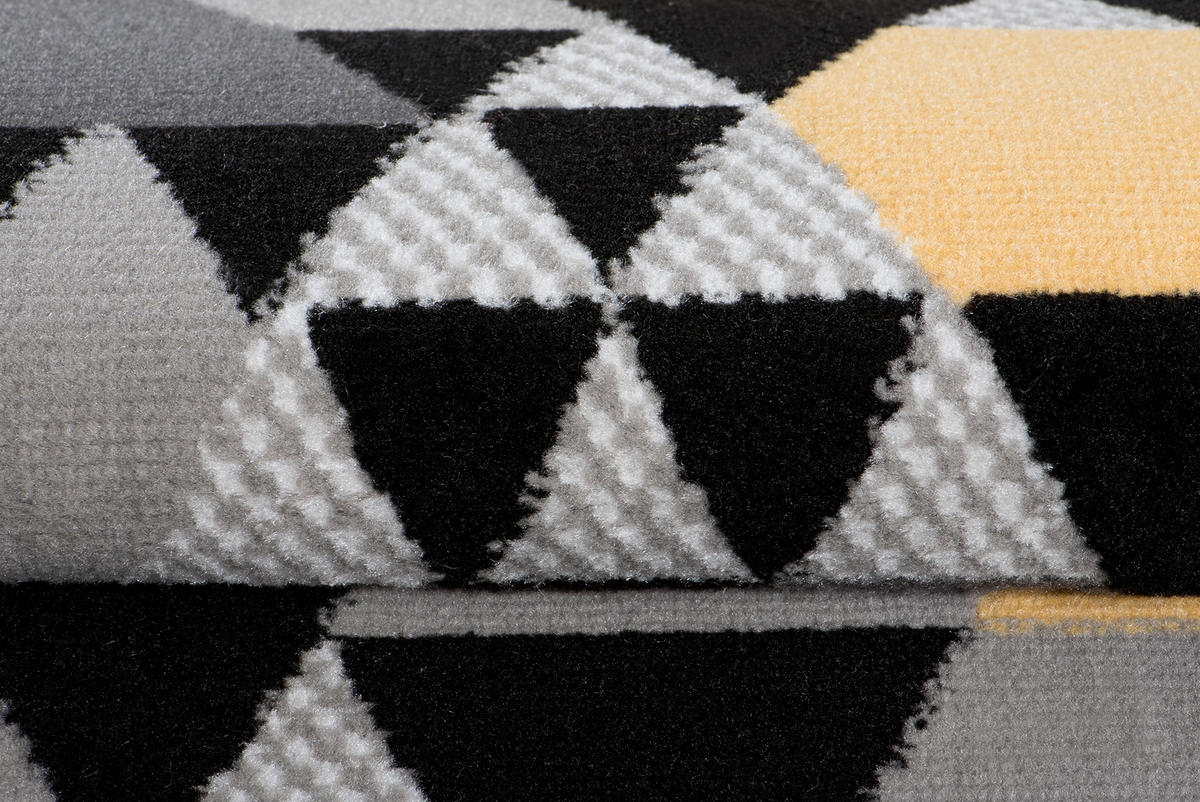 LÄUFER MAYA Schwarz Goldfarben 80/1200 cm - Goldfarben, Textil (80/1200cm) - Tapiso