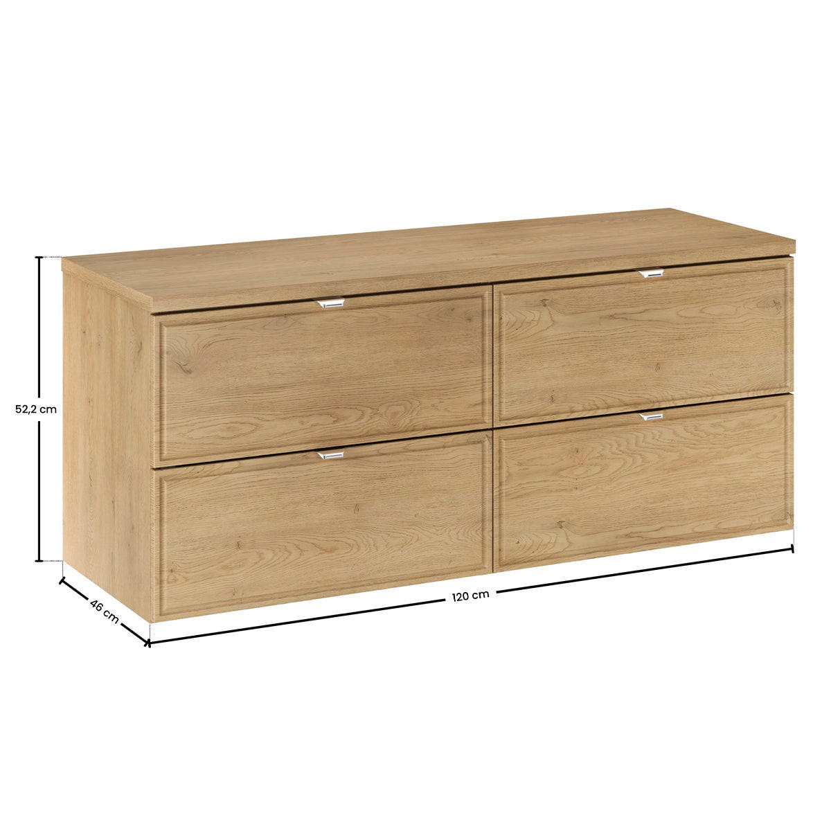 DONJI ELEMENT ZA UMIVAONIK 120cm Elias Drvo - smeđa, drvni materijal (120/52.2/46cm) - Petits-meubles