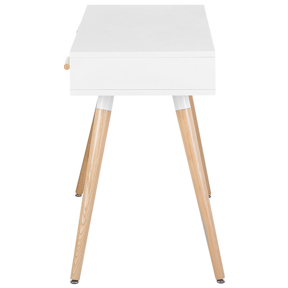SCHREIBTISCH weiß/grau 120/45/75 cm Frisco - Schwarz/Weiß, Holzwerkstoff (45/120/75cm) - Beliani