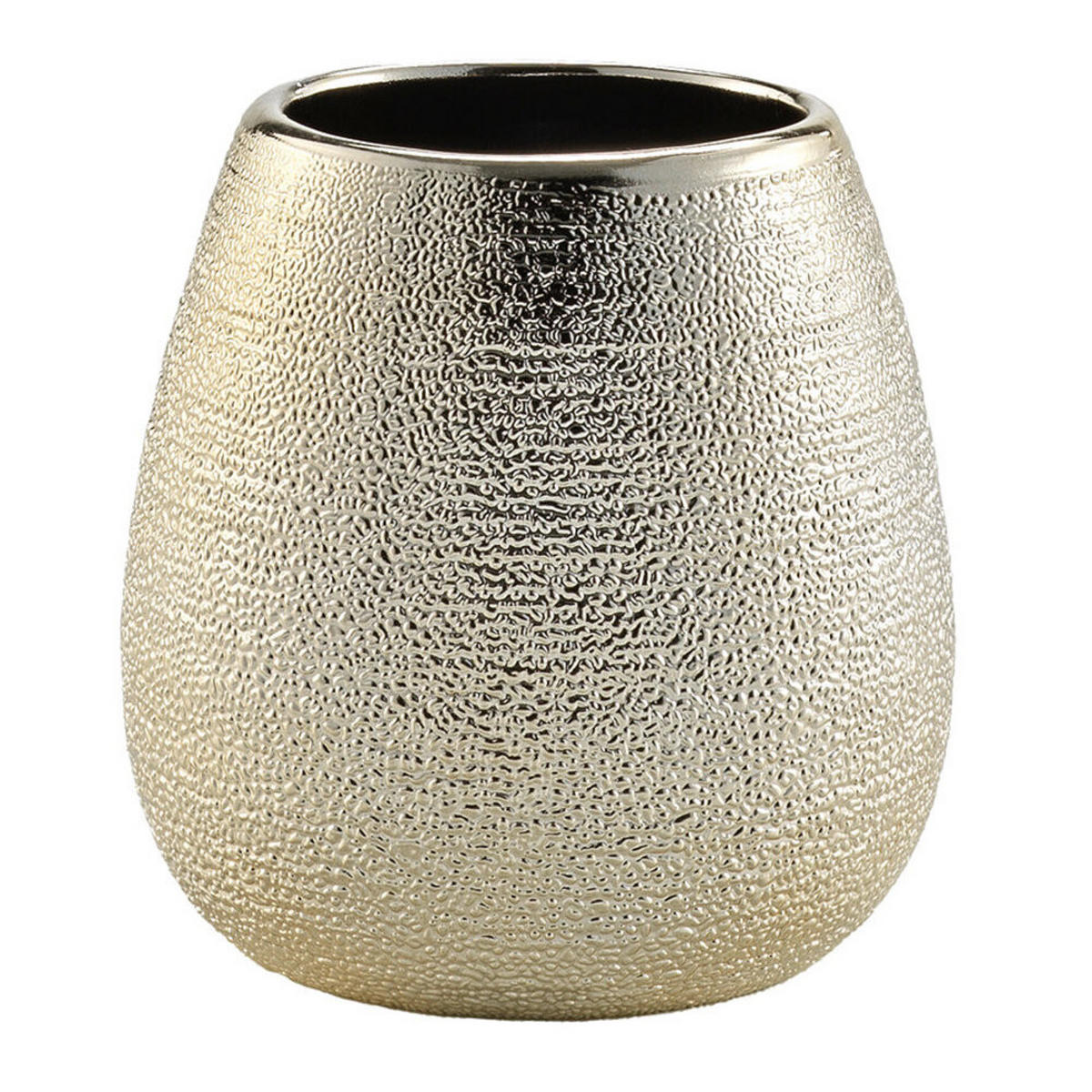 ZAHNBÜRSTENBECHER Tresor 9/9 cm - Goldfarben, Keramik (9/9/9cm) - Douceur d´intérieur