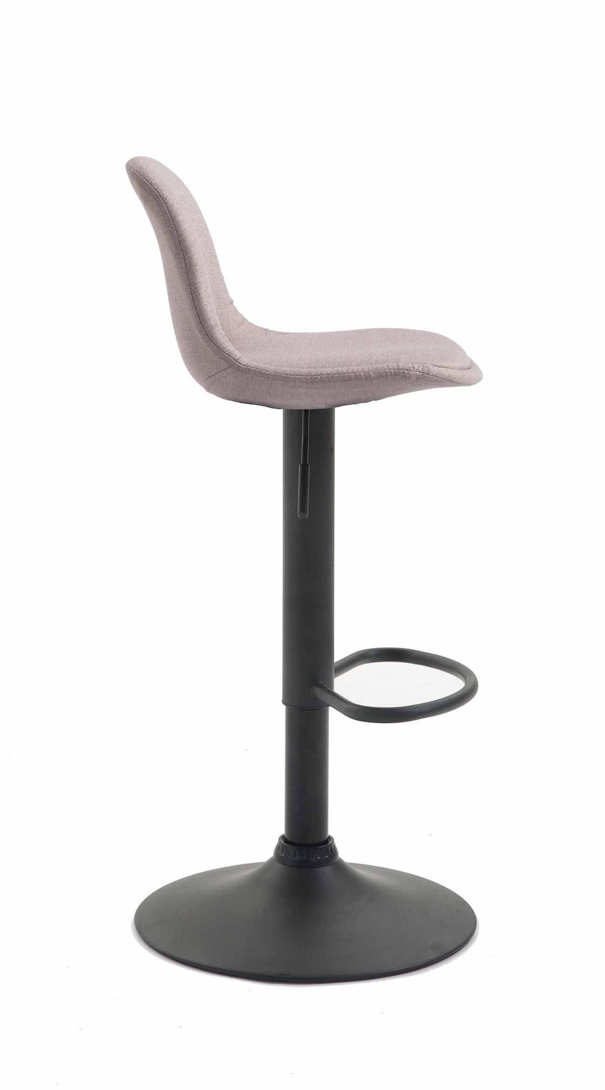 BARHOCKER Stoff taupe - Taupe/Schwarz, Textil/Metall (39/82/43cm) - CLP
