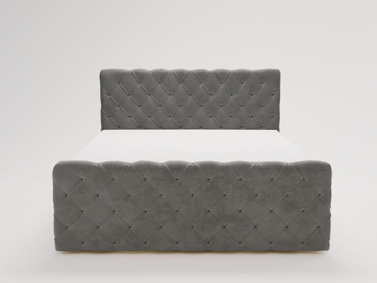 BOXBETT Lunaris 180x200 Dunkelgrau - Dunkelgrau, Holz/Textil (180/200cm) - Graingold