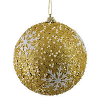 WEIHNACHTSKUGEL Santa Lila 10cm Styropor - Goldfarben, Kunststoff (10/10/10cm) - Mondex