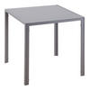 ESSTISCH, Hartglas, Metall, Grau - Grau, Glas (75/75/75cm) - HOMCOM