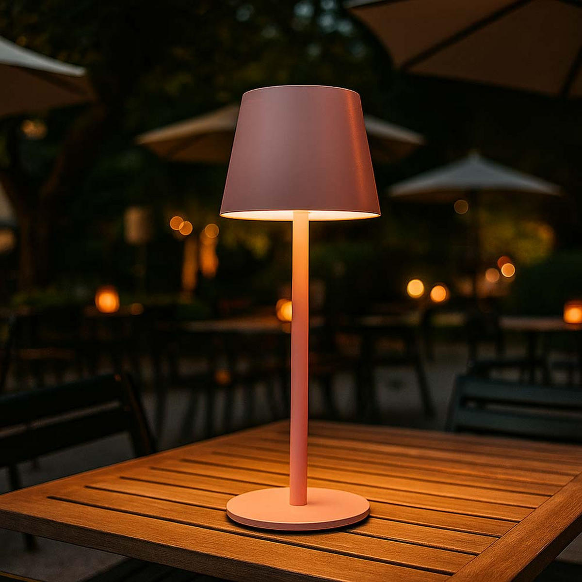 LED TISCHLEUCHTE Metall Rosa - Rosa, Metall (8.5/8.5/28cm) - Globo Lighting