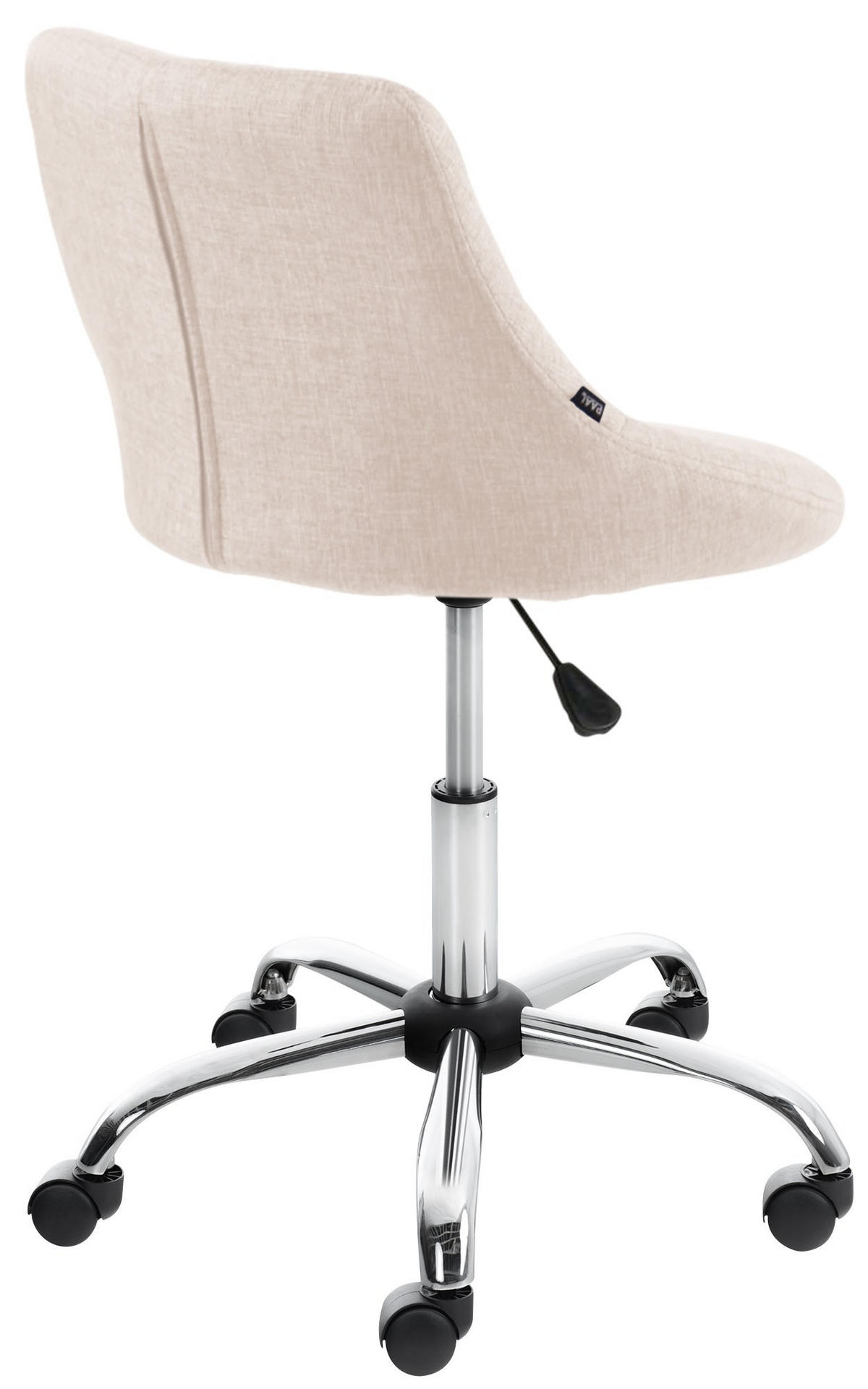 ARBEITSHOCKER Lazius Stoff creme - Naturfarben, Metall (47/82/49cm) - TPFLiving