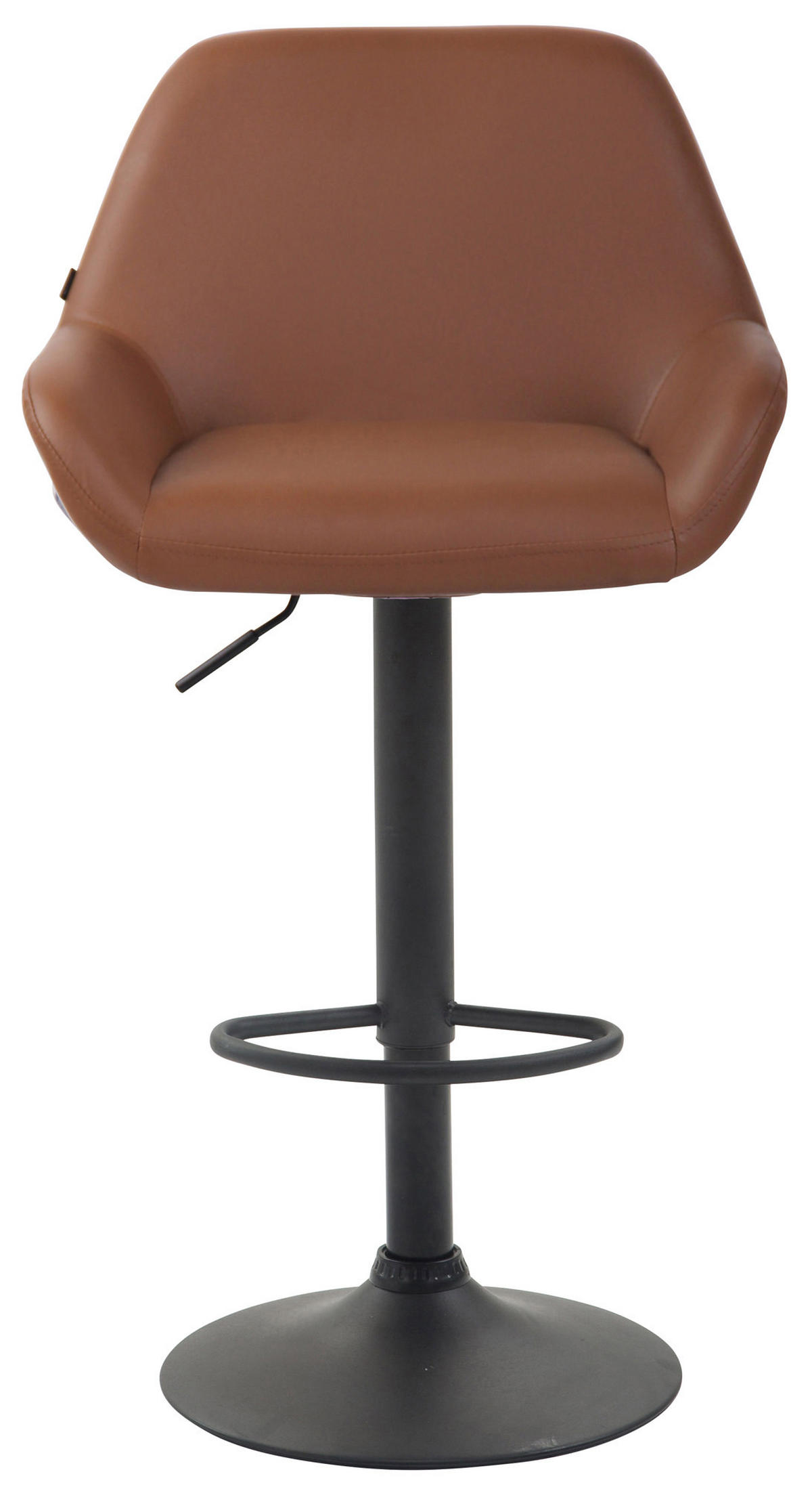 BARHOCKER 2er Set Lederlook hellbraun - Hellbraun/Schwarz, Textil/Metall (51/89/52cm) - CLP