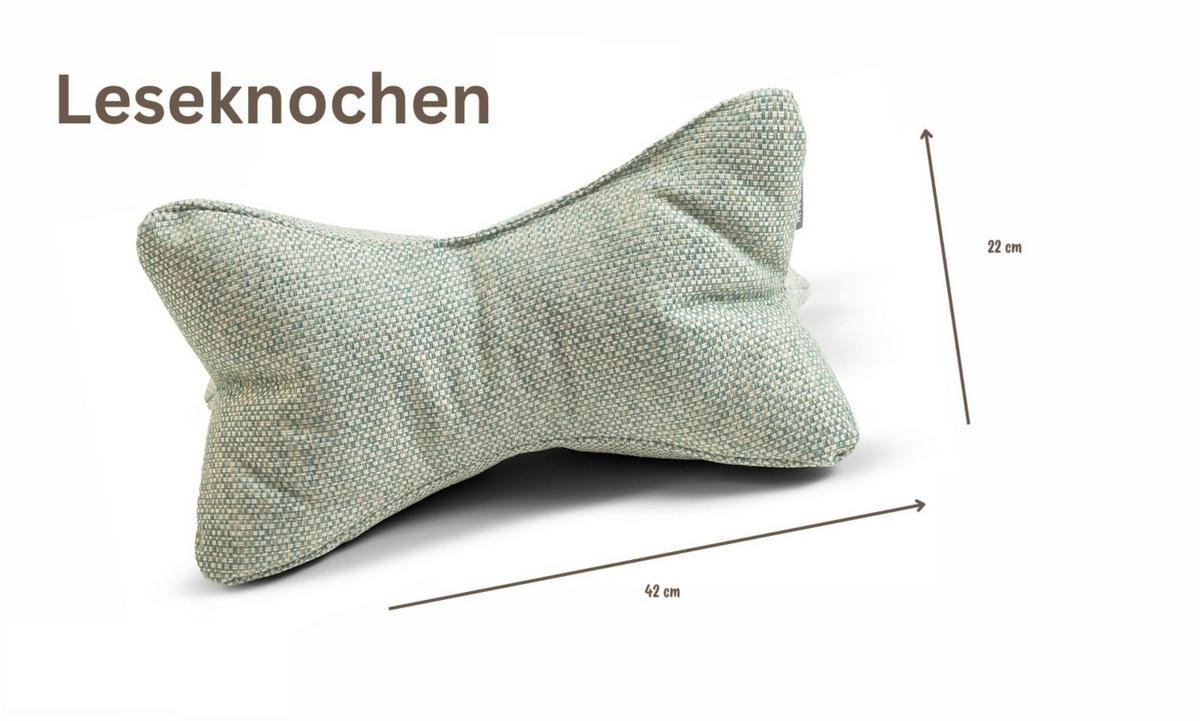 LESEKNOCHEN LAZISE - Salbeigrün, Textil (42/22/22cm) - Magma Heimtexx