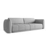 4-SITZER-SOFA Chenille Stoff Grau - Hellgrau/Schwarz, Kunststoff/Textil (250/74/105cm) - Makamii
