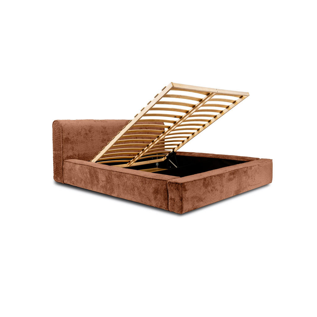 Thumbnail - Fedve Polsterbett, Braun, Textil, 160x200 cm, Schlafzimmer, Betten, Polsterbetten