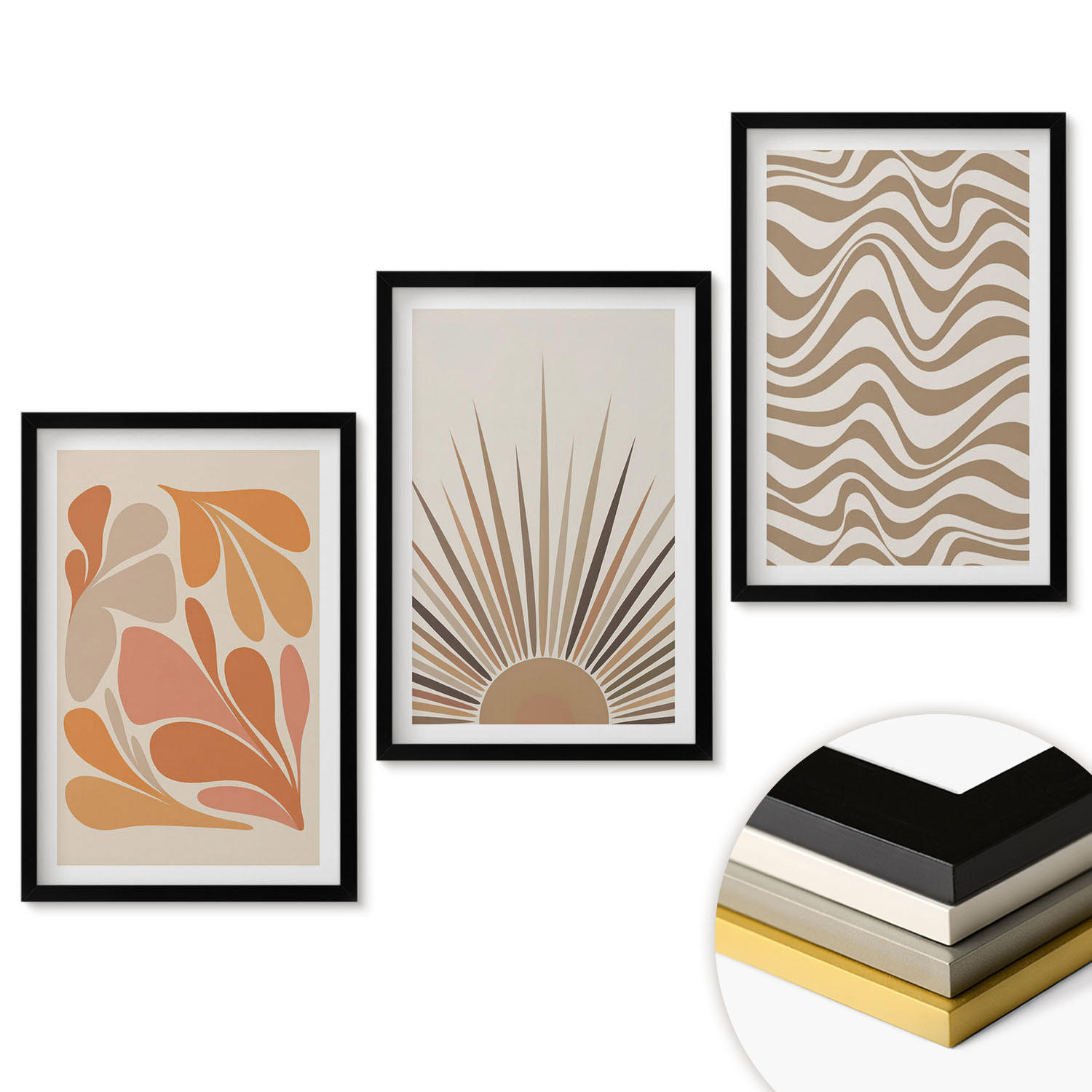ArtPrintCave Wandbilder Schwarz 40x60 cm