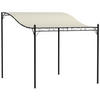 ANBAUPAVILLON Pergola mit Dach - Creme, Metall (298/250/248cm) - Outsunny