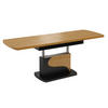 COUCHTISCH rechteckig Erle - Schwarz matt ausziehbar höhenverstellbar - Erlefarben/Schwarz, Holzwerkstoff (70/120/58cm) - designimpex
