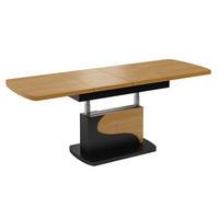 COUCHTISCH rechteckig Erle - Schwarz matt ausziehbar höhenverstellbar - Erlefarben/Schwarz, Holzwerkstoff (70/120/58cm) - designimpex