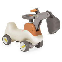RUTSCHFAHRZEUGE Bumpy 3 in 1 grau Bagger Schaufel Schaukelfunktion Schiebeauto - Grau, Kunststoff (70/30/53cm) - Moni