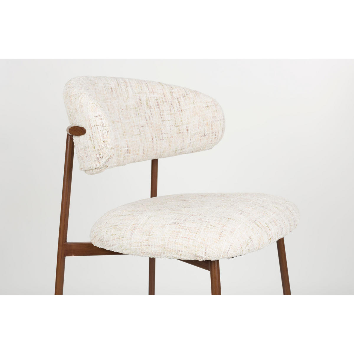 BARHOCKER Claes mit Rückenlehne 65 cm Creme - 2 er Set - Weiß, Kunststoff (44/94/51cm)