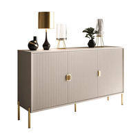 KOMMODE DALIA 3D - Kaschmir/Goldfarben, Holzwerkstoff (154/84/49cm) - Lookway