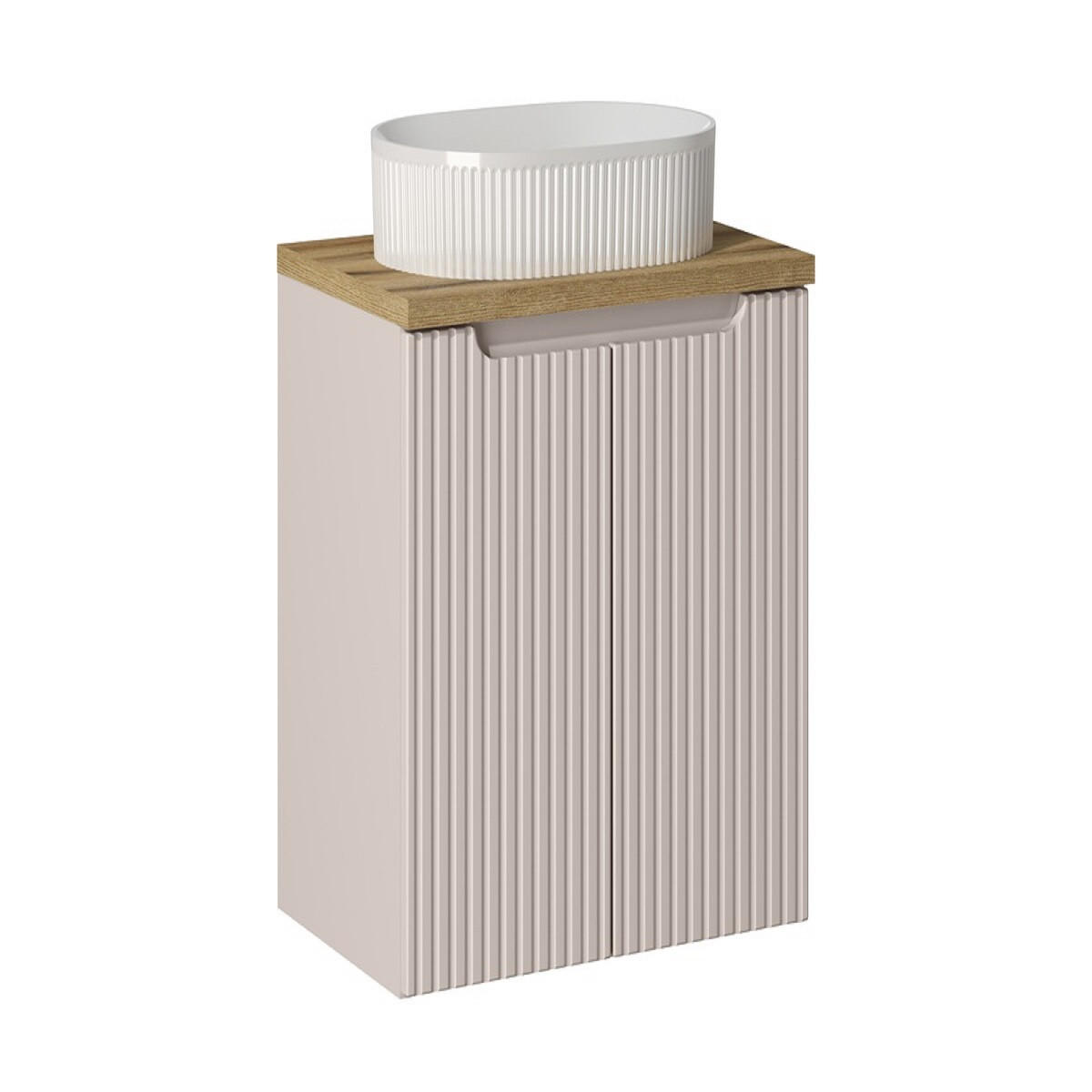 WASCHTISCHKOMBI 60 cm 3 Teile Nova Cashmere N BM157 in Kaschmir Matt/ Evoke Eiche - Kaschmir/Eiche Artisan, Holz (60/57/40cm)