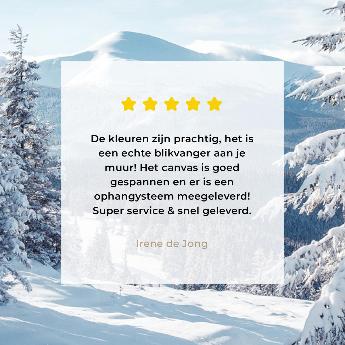 LEINWANDBILD Winterlandschaft - Natur - Berge - Bäume - Schnee Wandbild 40x30 cm - Hellblau, Textil (40/30cm) - MuchoWow