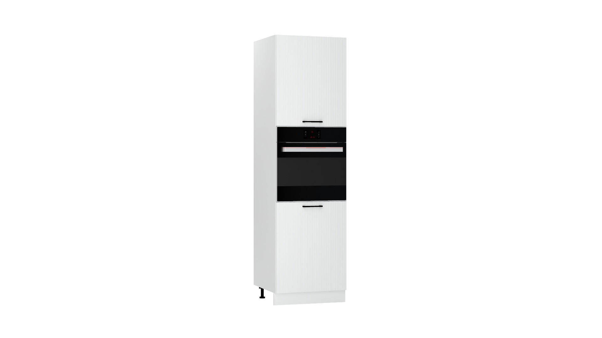 MIKROWELLENUMBAUSCHRANK D60PK/2133 PL - KENDRO - Elegante Geräte-Integration - Weiß, Holz (60/213.3/56cm) - ROYAL24_MARKT