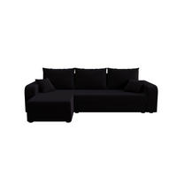 ECKSOFA HEWLET L BIS Zoom 23 Links mit Schlaffunktion - Schwarz, Textil (240/140cm) - Bedante