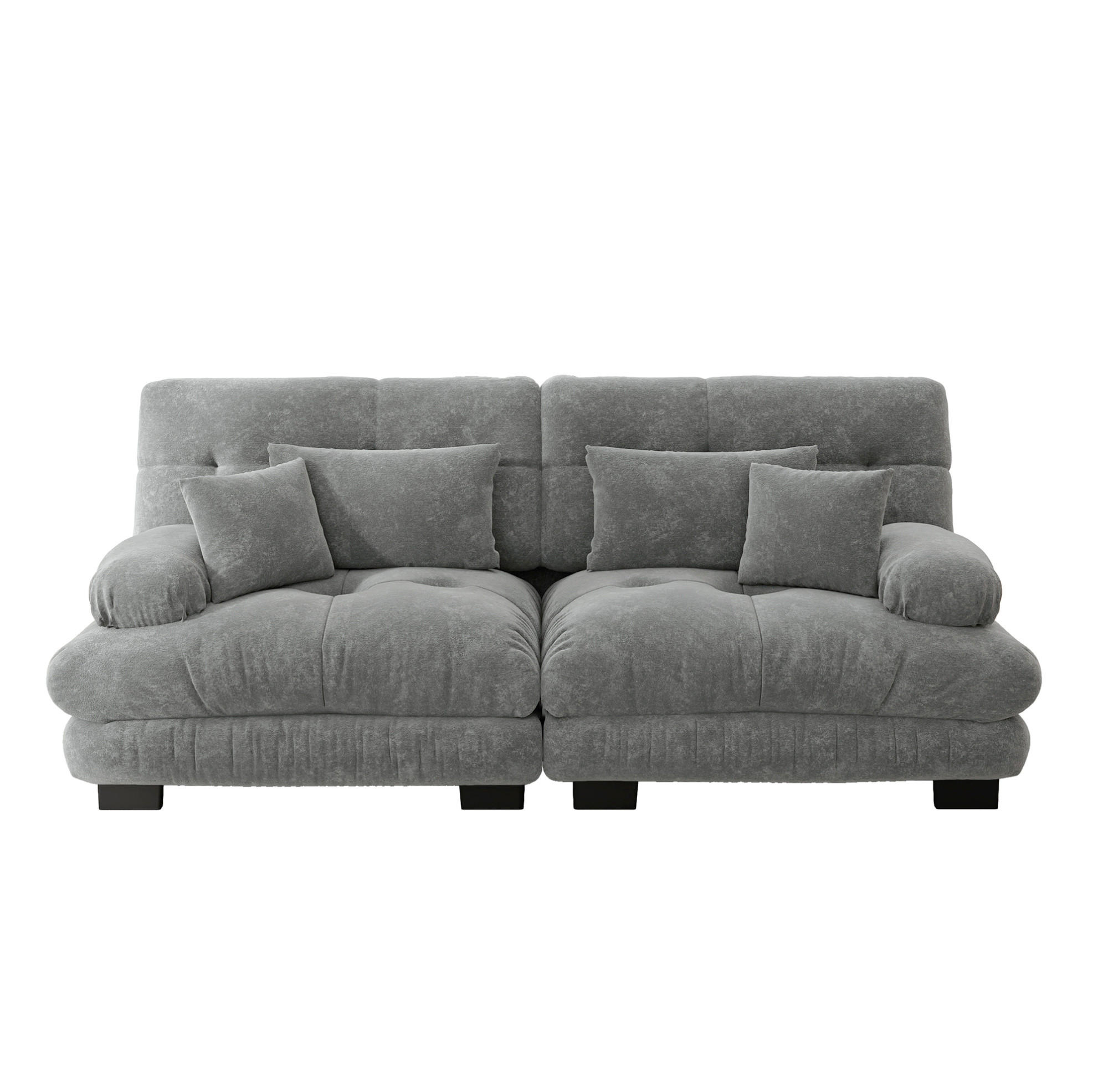 Flora Grace Sofa Grau 77x81x220 cm