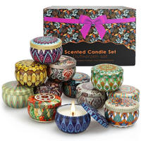DUFTKERZEN 12-teiliges Set Sojawachs Geschenkbox - Multicolor, Paraffin (4cm)