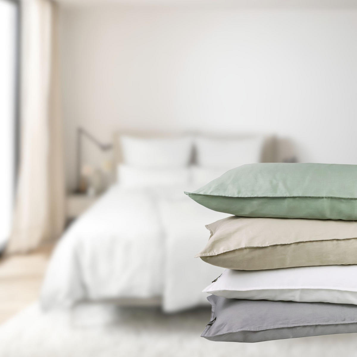 SATIN BETTWÄSCHE PLAIN - Beige, Textil (140/200cm) - Schöner Wohnen
