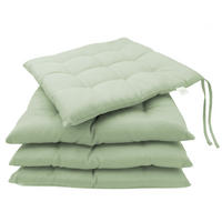 STUHLKISSEN, 4er-Set, 40x40 cm, 100% Polyester, Grün - Hellgrün, Textil (40/40/3cm) - Zollner