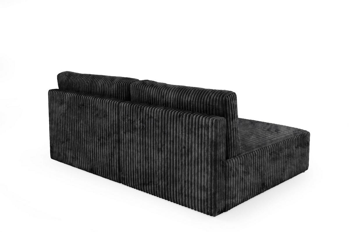 ECKSOFA Natalia Xs - Schwarz, Holzwerkstoff/Textil (149/210cm) - Fun Möbel